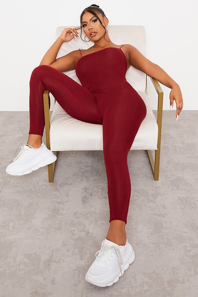 Anna Burgundy Jumpsuit